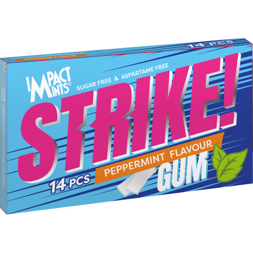 IMPACT MINTS Strike Chewing Gum,29GPeppermint Flavour