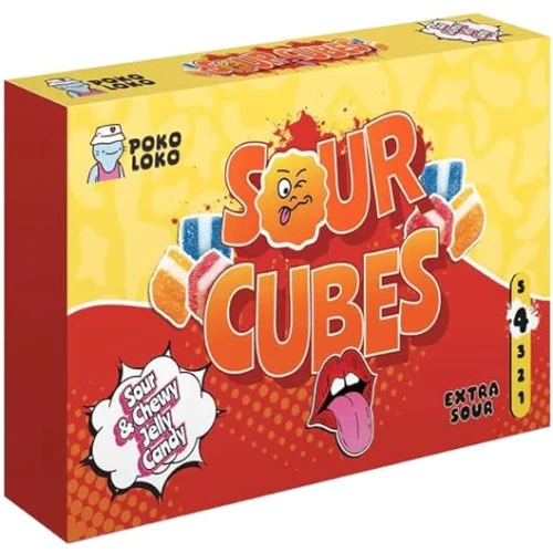 Poko Loko Sour Cubes Jelly, 90g