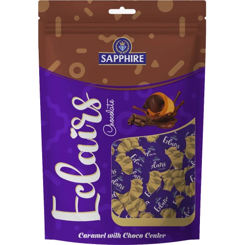 Sapphire Eclairs - Creamy Chocolate Toffee Caramel with Choco Centre 800g