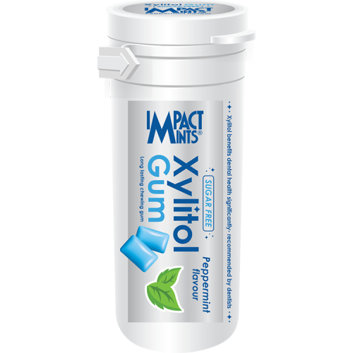 Impact Mints Sugar free Xylitol Chewing Gum PepperMint 30g