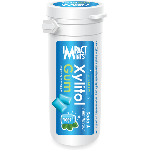 Impact Mints Sugar free Xylitol Chewing Gum Soda and Mint 30g