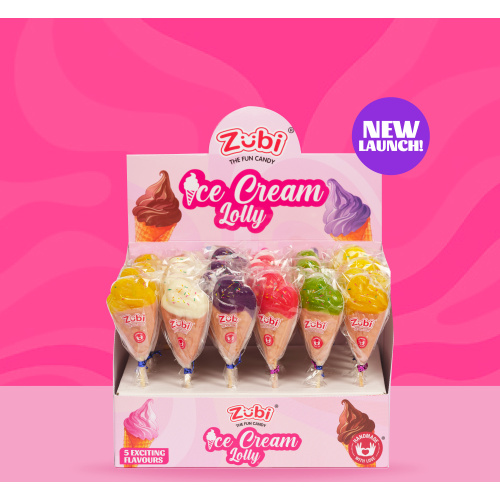 ZUBI THE FUN CANDY Ice Cream Lollipop Mix