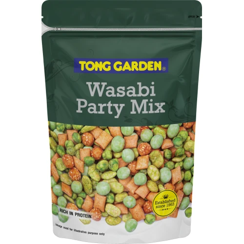 Tong Garden 450g Wasabi Flavour Party Mix snack Crispy Green Peas, Peanuts & Sesame Seeds with Bold Spices