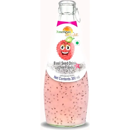 American Delight Lychee Flavored Drink with Basil Seed 300ml
