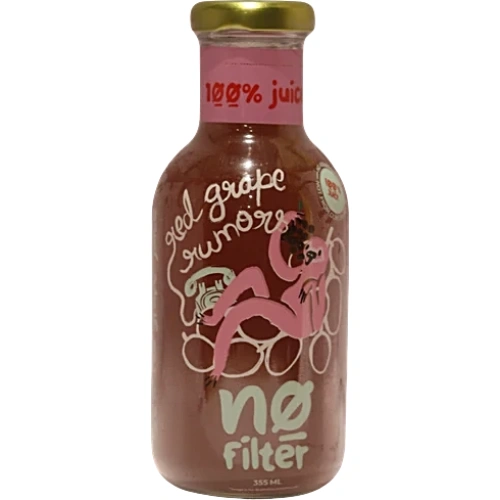 No filter Red Grape Rumors - 100% Juice, 355 ml Bottle