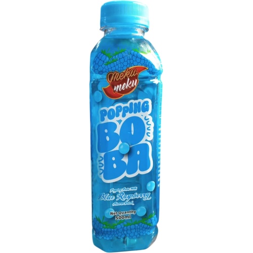 Meku Meku Popping Boba Blue Raspberry Flavoured Ready to Drink, 500ml