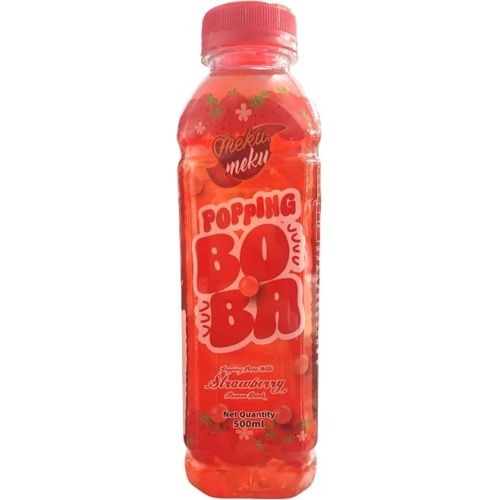 Meku meku Popping Boba Ready to Drink - strawberry 500ml