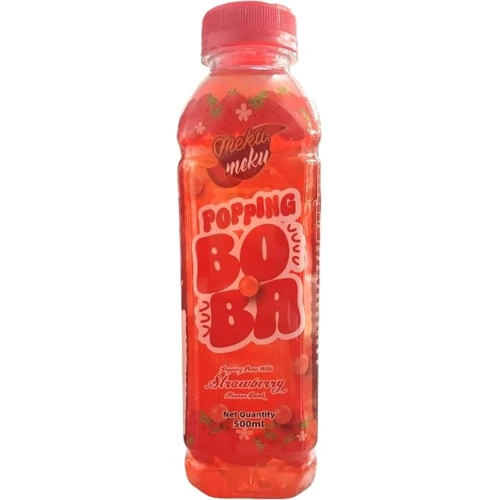 Meku meku Popping Boba Ready to Drink - strawberry 500ml