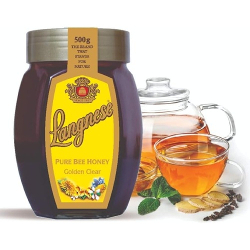 Langnese 100% Pure Golden Clear Honey, 500g, Raw Bee Honey