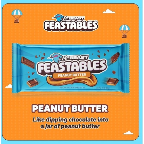 Mr.Beast Feastables Peanut Butter Bar 35Gm