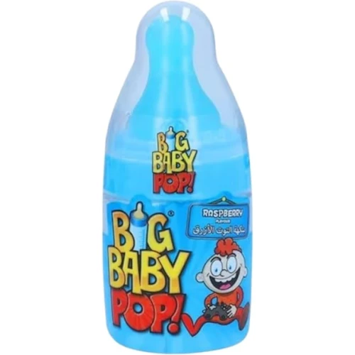 Bazooka's Big Baby Pop Raspberry Flavour Hard Candy Lollipop, 32g